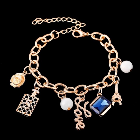 ❤️ Golden Boot & Ankle Charm Bracelet - Picture 1 of 6
